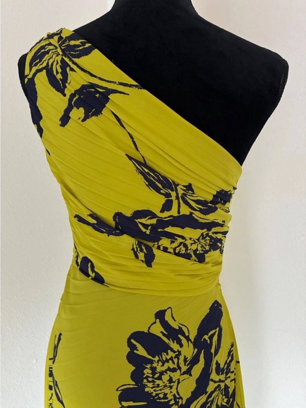 Nicole Miller Womens 6 Flower Pattern Pleated One Shoulder Party Cocktail Dress - Picture 8 of 16